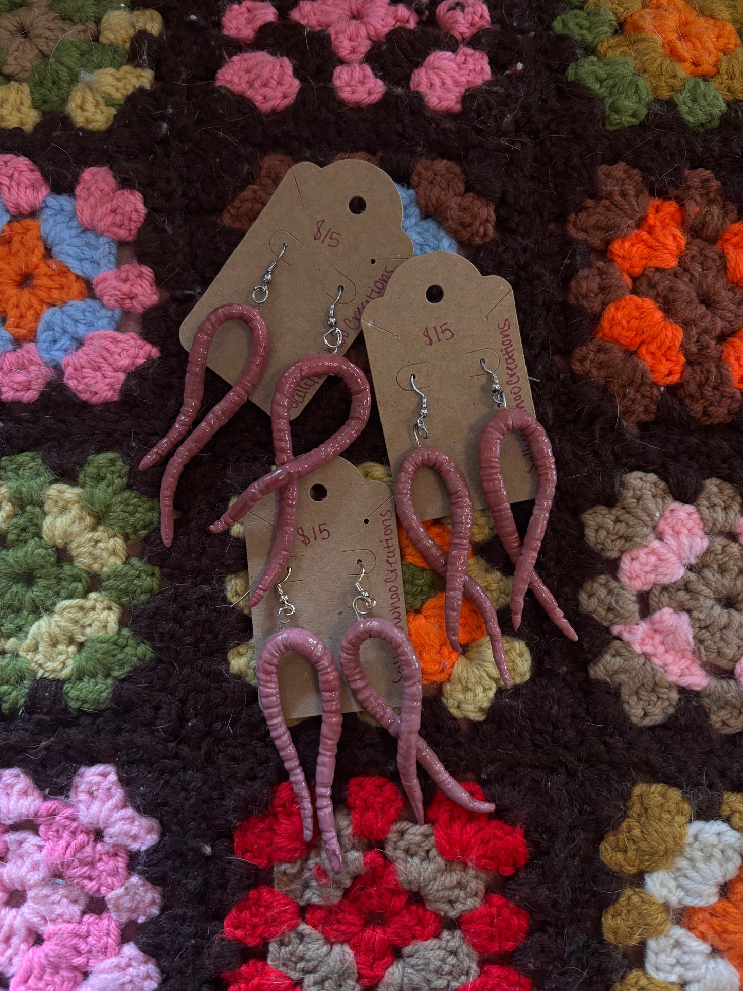 Wormy Earrings