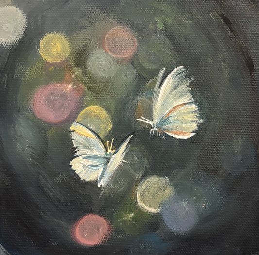 The Midnight Waltz 6x6 Acrylic Painting